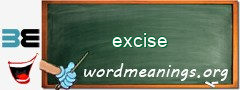 WordMeaning blackboard for excise